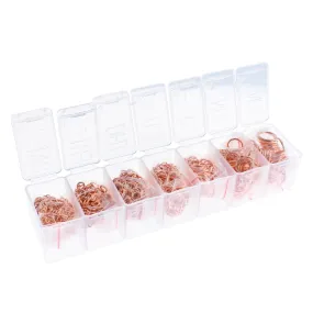 1375 Jump Rings - Assorted Sizes in Handy Storage Box - 3mm - 10mm - Choose Your Tone!